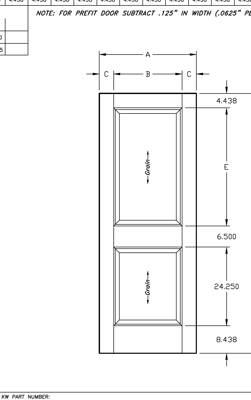 Koetter KW2000 2-Panel Door
