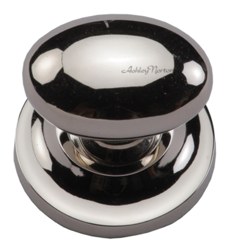 Ashley Norton Manzoni MT0114 egg knob on rose, polished nickel