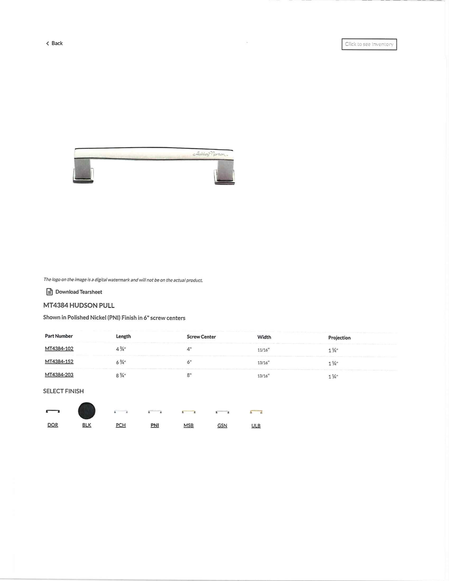 Ashley Norton Manzoni MT4384 Hudson pull, polished nickel