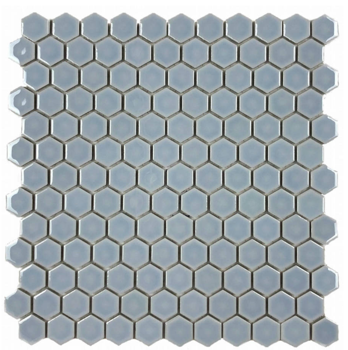 Virginia Tile Light Blue Hex Mosaic