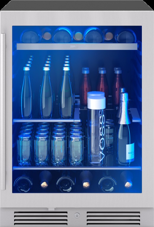 Zephyr Presrv Single Zone Beverage Cooler PRB24C01CG Stainless Steel
